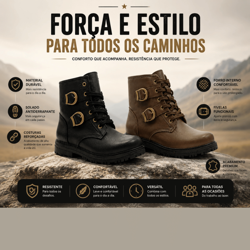 Bota coturno Infantil Menina Conforto Passeio Escola Outono Inverno Stilo Rosê 7207