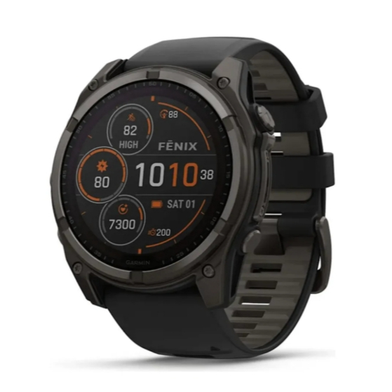 Relógio Garmin Fenix 8 Safira Solar Titânio 47mm