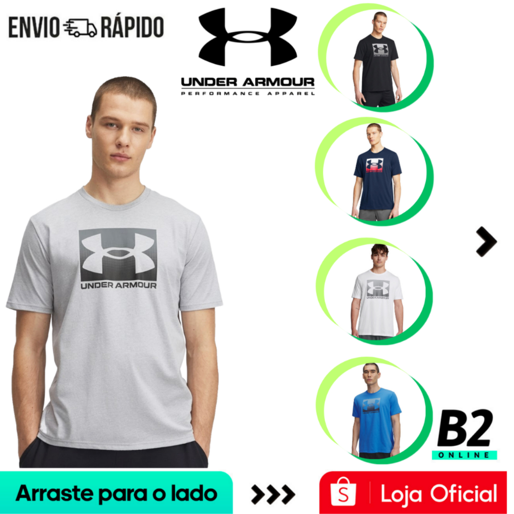 Camiseta Under Armour Boxed Sports Masculina Original com Nota Fiscal e Garantia