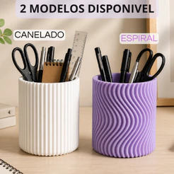 Porta Canetas Pincel | Porta Escovas Maquiagem Lápis | Canelado Organizador de Penteadeira Banheiro Moderno