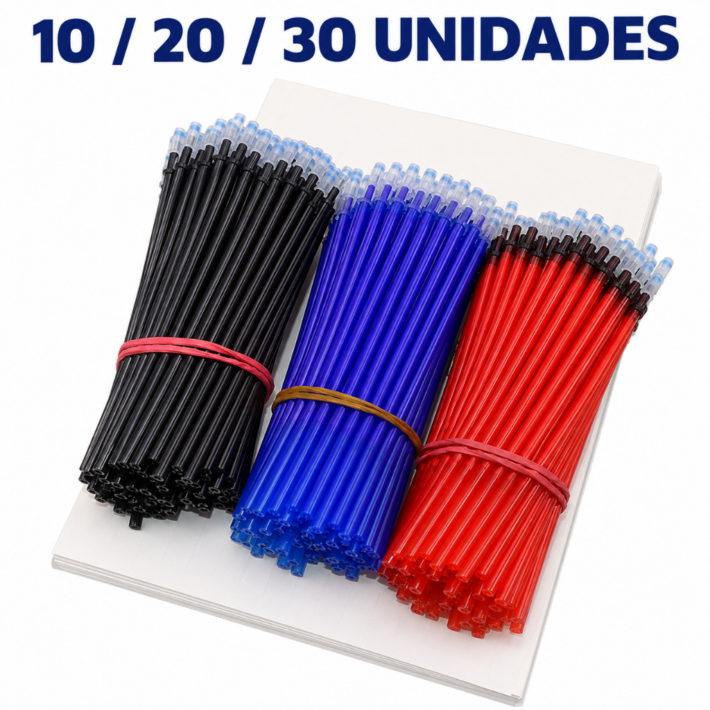 10 A 40 Pcs Refil GEL  Canetas Recarga Esboço De Caneta Gel Papelaria Lápis Infantil