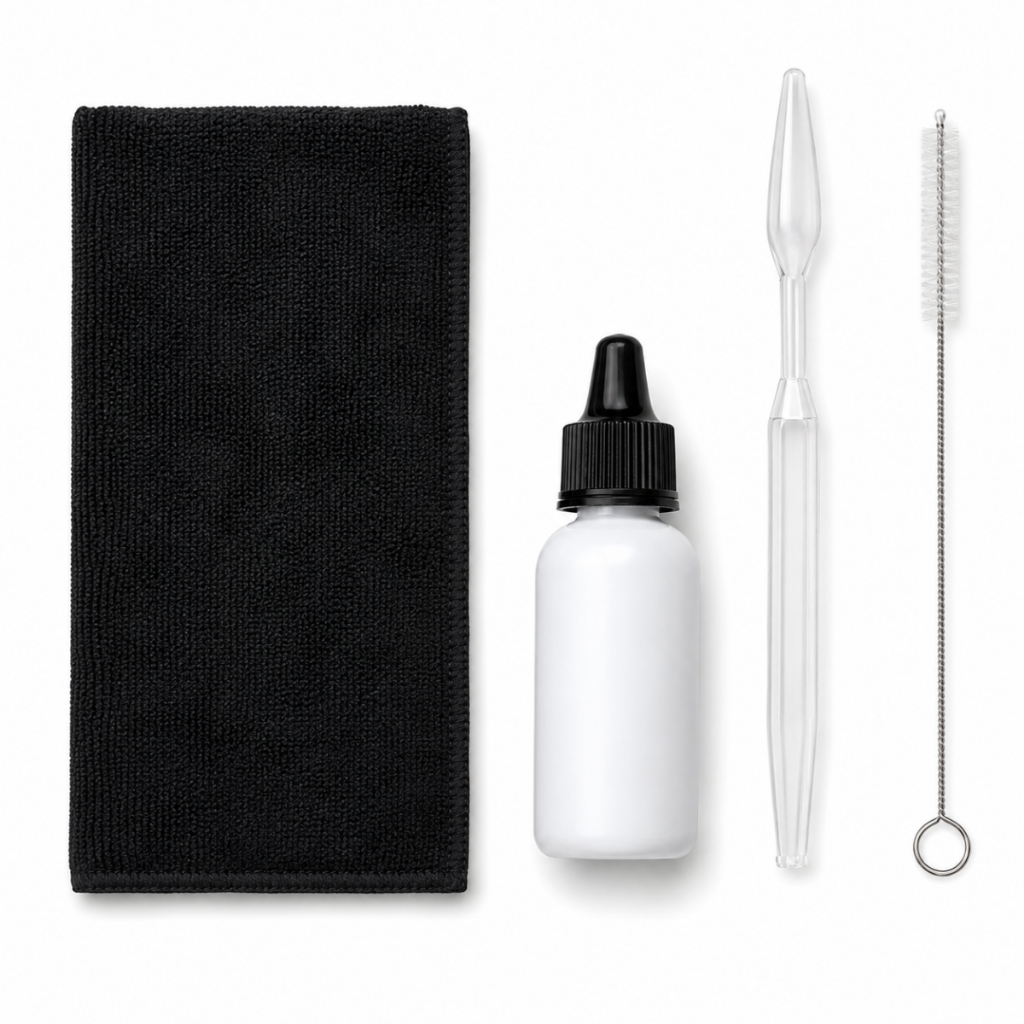 kit Limpeza de armamento de armas curtas, pistolas e revólveres cano .45, .9mm, .40, .38 e 380