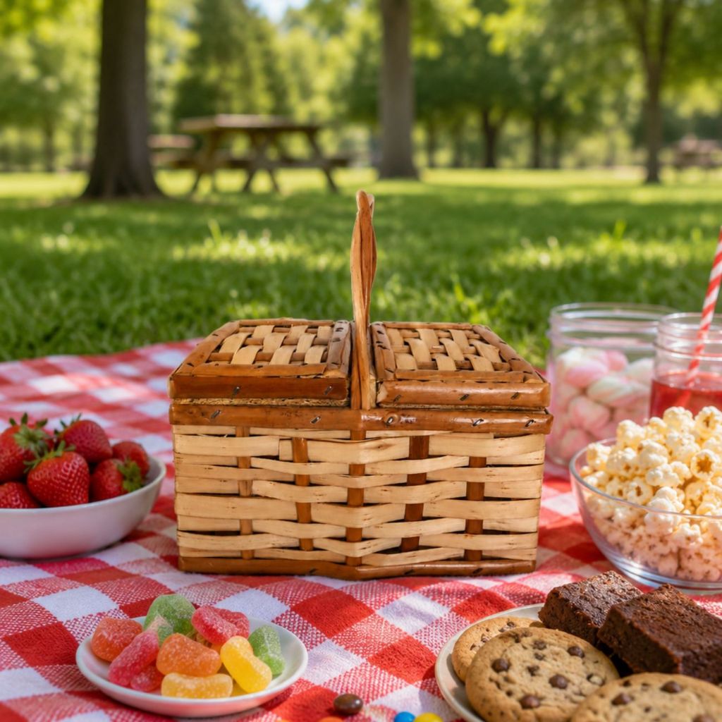 Cesta Piquenique Vime mini cestinha picnic (19x13x10alt) lembrancinha