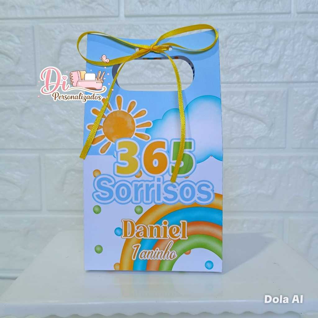 Sacolinha 365 Sorriso Menino  | Lembrancinha Personalizada | Aniversário