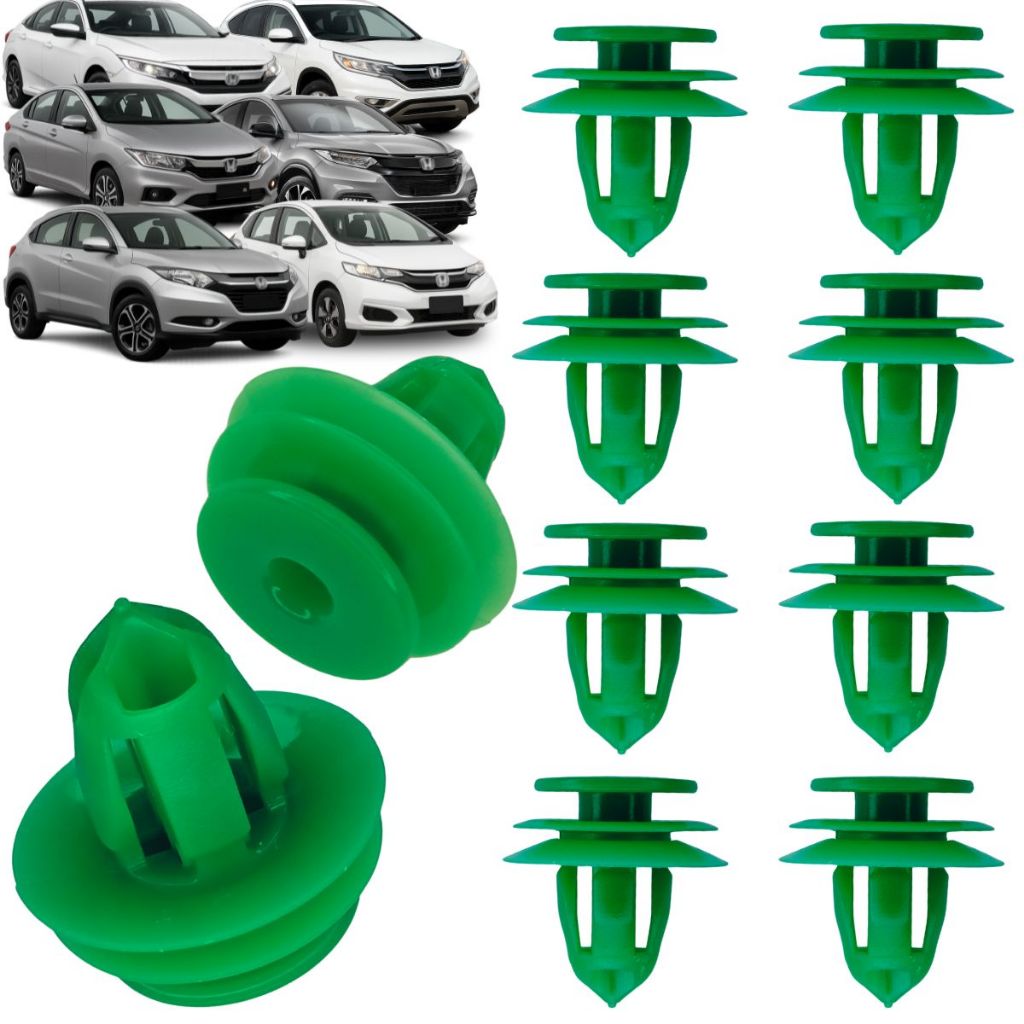 Kit 10 Presilha Grampo Forro Porta Honda Wrv Hrv Fit Accord City Civic 2012 Até 2019