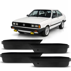 Kit Polaina Parachoque Passat 1983 a 1985 Ponteira Dianteira e Traseira Preta
