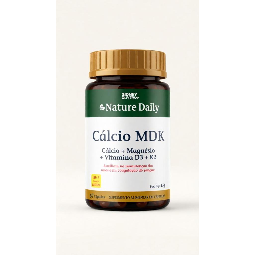 Cálcio MDK e Magnésio Nature Daily 60 Cápsulas
