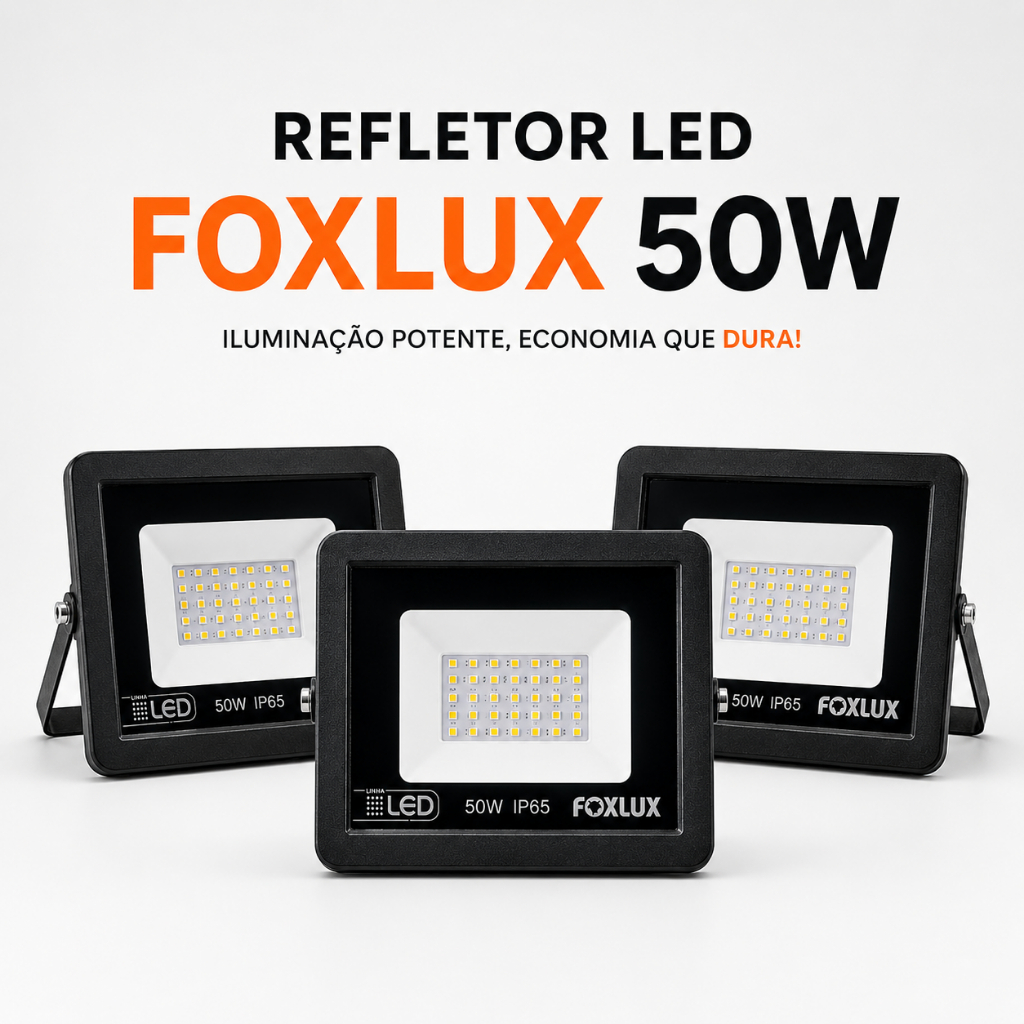 Refletor de LED Holofote LED Fria Refletor Jardim 50w Refletor LED Bivolt 6500k À Prova D'Àgua