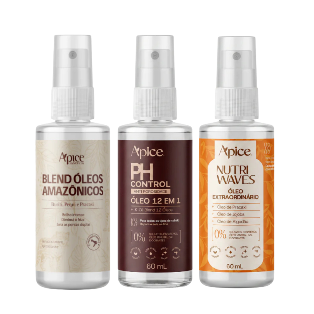 Kit Apice Trio Óleos Capilares Extraordinários 3x60ml