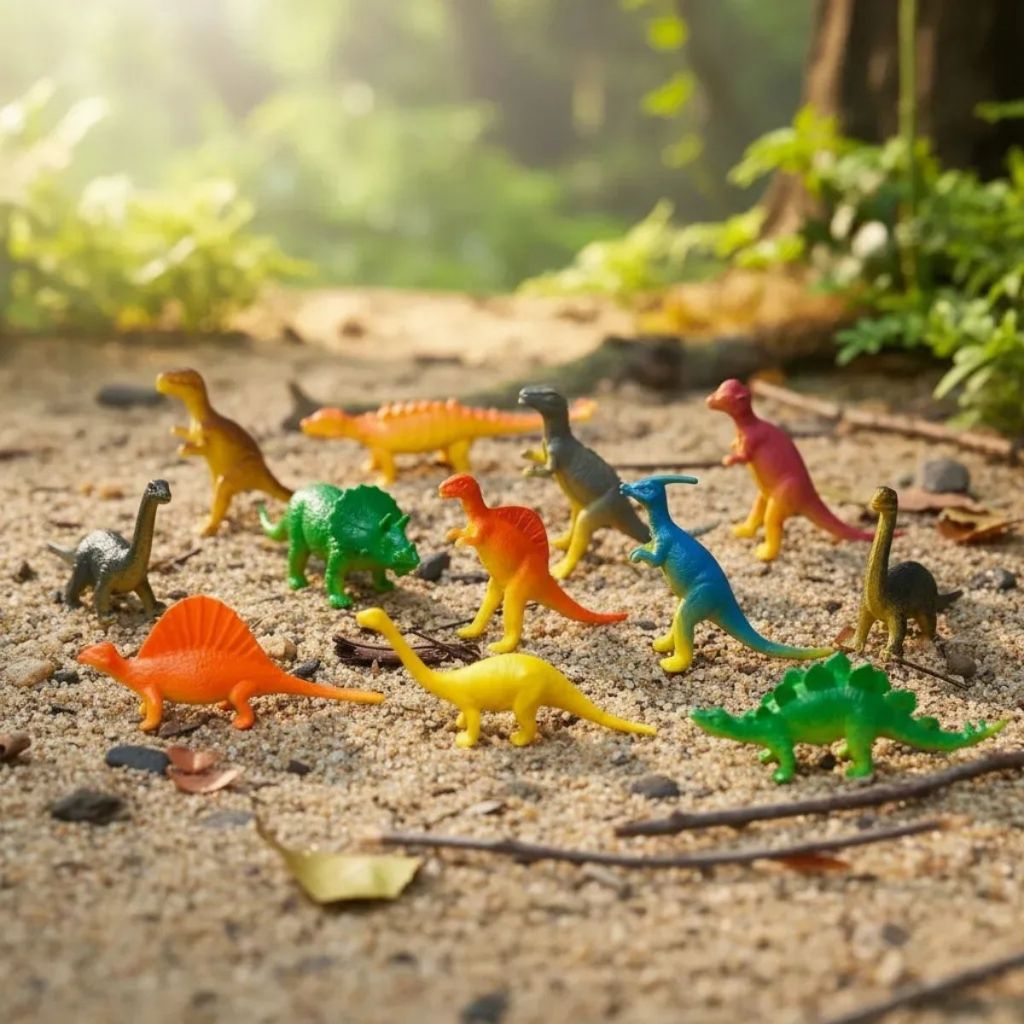 72 Dinossauros de Brinquedo 6 Pacotes com 12 Unidades Sortidos Divertido Brinquedo Animais