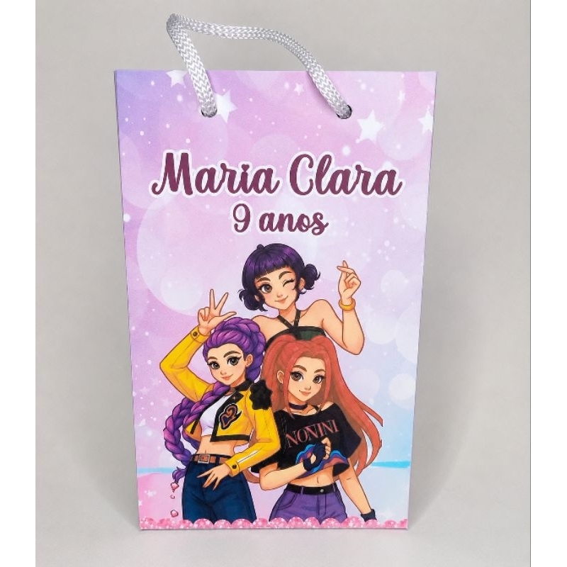 Sacolinha personalizada Guerreira- PEGUE E MONTE | Personalizados lembrancinhas mimos