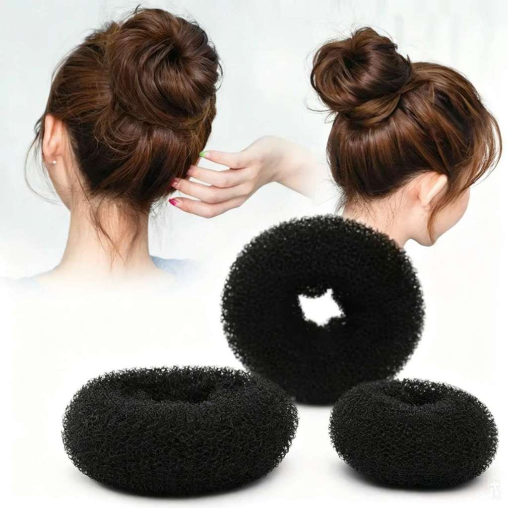 Kit 2 Esponja Para Cabelo Coque Perfeito Rosquinha Modelador P M G Infantil E Feminino