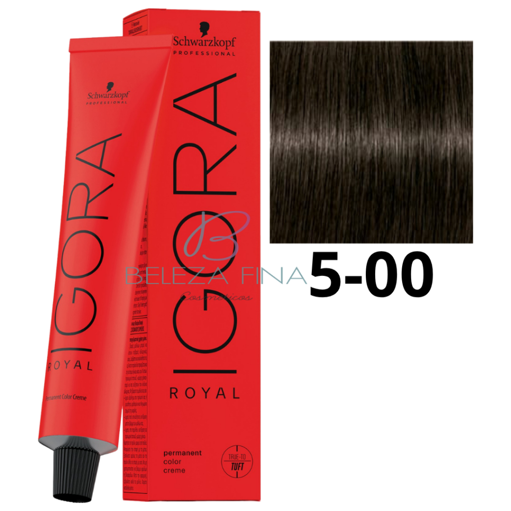 Coloração Schwarzkopf Igora Royal Tintura 5-00 60g CASTANHO CLARO NATURAL EXTRA