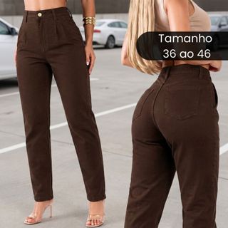 Calça Feminina MOM Jeans  Black CORES EM ALTA TENDENCIA
