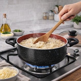 Caçarola Com Tampa revestimento cerâmico 20 cm Antiaderente Fácil de Limpar Não Gruda