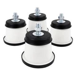Kit 4 Pés Fogão Geladeira Freezer Com Rodinhas Universal