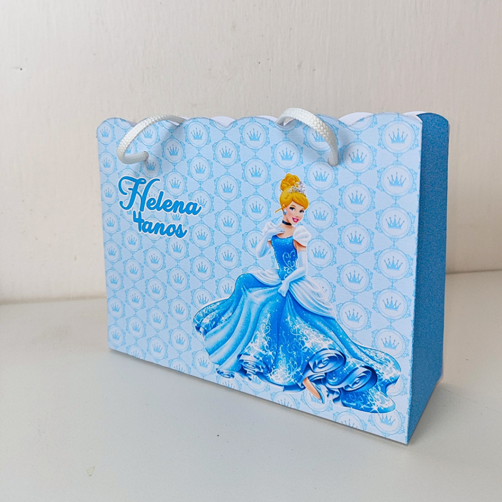 Sacolinha Sacola Personalizada Cinderela - Sacolinha Pegue e Monte