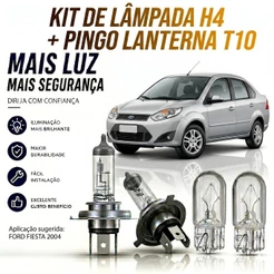 LAMPADA FAROL ALTO/BAIXO + BRINDE FIESTA 2002 ATÉ 2006