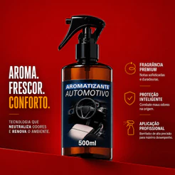 Cheirinho Para Carro Spray 500ml Aromatizante Automotivo Odorizante Concentrado Neutraliza Odores