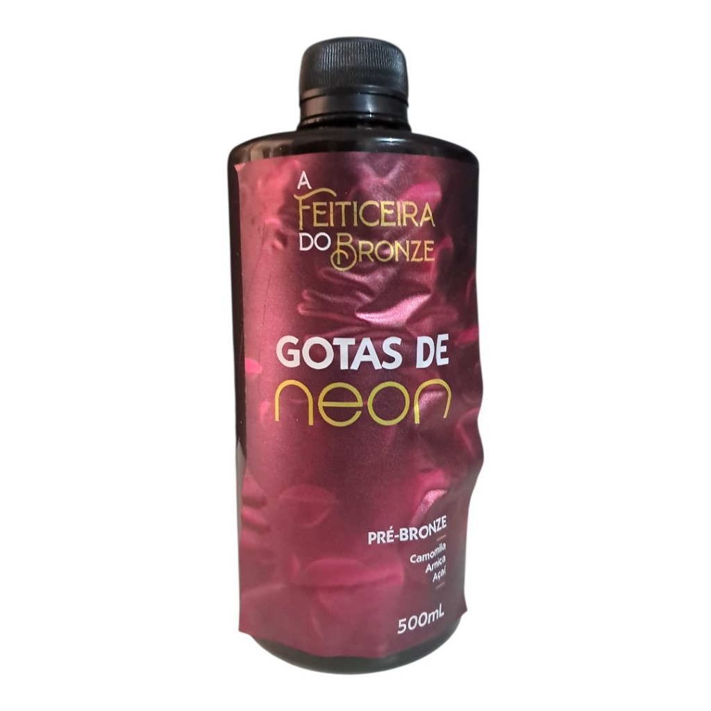 Gotas de Bronze Neon 500ml - Efeito Bronzeado, Absorção Rápida, Fácil Aplicação