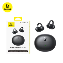 Fone Baseus BC1 Bluetooth 6.0 Open-Ear Earclip Som Potente Graves IP55 Bateria Longa 38h Som Potente