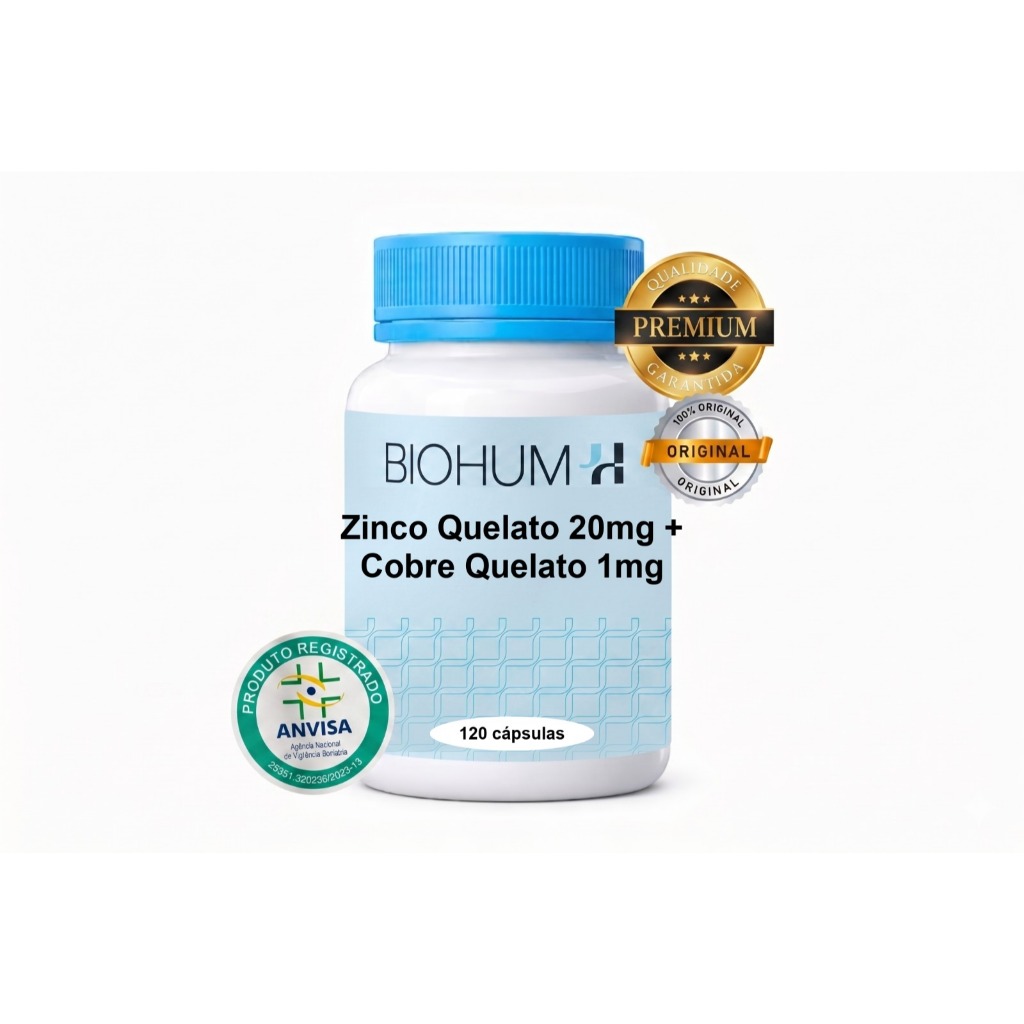 Zinco Quelato 20mg + Cobre Quelato 1mg