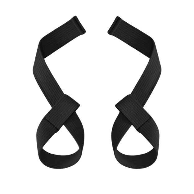 Strap Musculação Academia Crossfit 100% Algodão Preto Na Medida