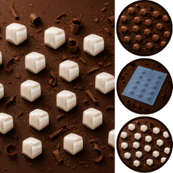1~10 Forma Simples 9588 Bombom Detalhado 11 em Acetato BWB Para Bombom e Chocolate e Confeitaria Páscoa (CHOCO)