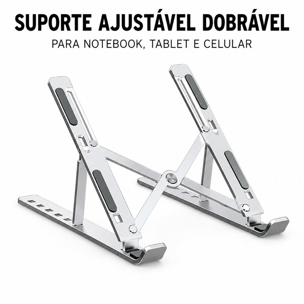 Suporte Ajustável e Dobrável Para Notebook Tablet e Celular