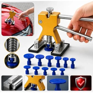 Kit Martelinho Extrator Alicate Com 18  Peças Para Reparo de Amassado Automotivo Sem Danificar Tinta Uso Próprio