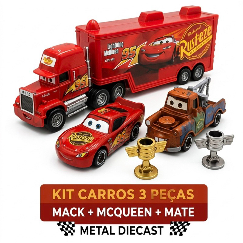 Relâmpago McQueen Caminhão Mack Mcqueen Carrinhos Do Relâmpago Mcqueen Mate Relâmpago Mcqueen