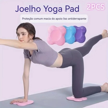 2Pcs Almofada Yoga para Joelhos – Extra Grossa, Portátil para Cotovelos (Pilates & Work Out)