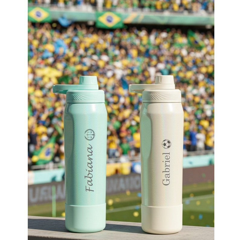 Garrafa Térmica Inox Kubb Hydra 650ml ou 950ml Perolada Personalizada — foto 2