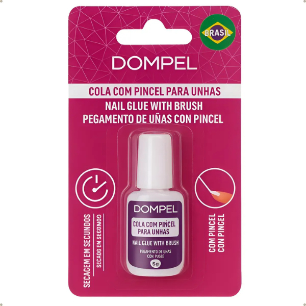 Cola Para Unhas Postiças Com Pincel Premium 5g