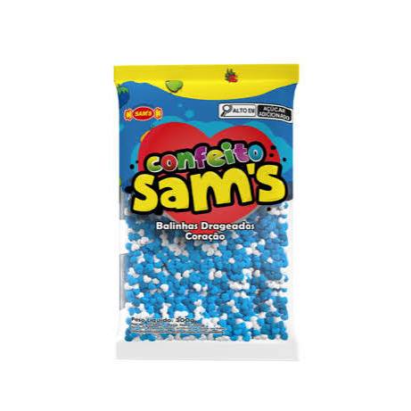 CONFEITO SAMS 300G AZUL/BCO