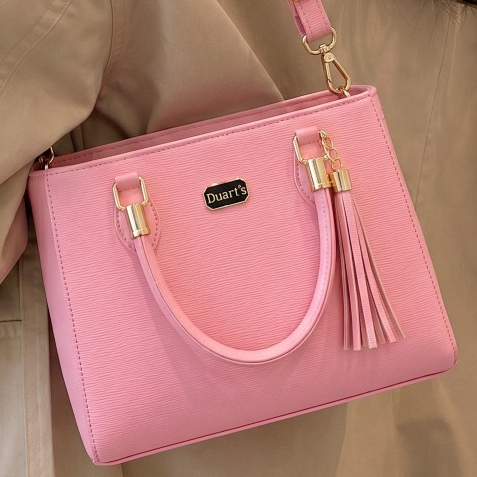 Bolsa Rosa Feminina Linda Delicada Moderna E Charmosa