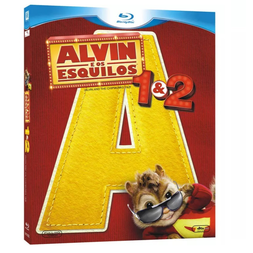 Blu-Ray Alvin e os Esquilos Box Filmes 1 e 2 com 2 Discos Original Novo e Lacrado