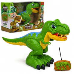 Dinossauro de Controle Remoto Anda Emite Luzes Som Verde - Castela