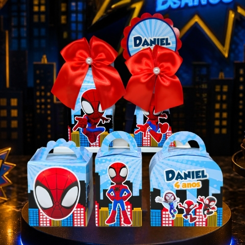 Kit Personalizados Homem Aranha Pegue e Monte para festas lembrancinhas personalizadas, mimos