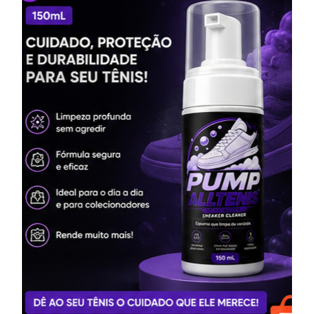 Limpa Tênis Espuma Profissional 150ml Deixa Tênis Novo Sneaker Cleaner Couro Lona Tecido Camurça
