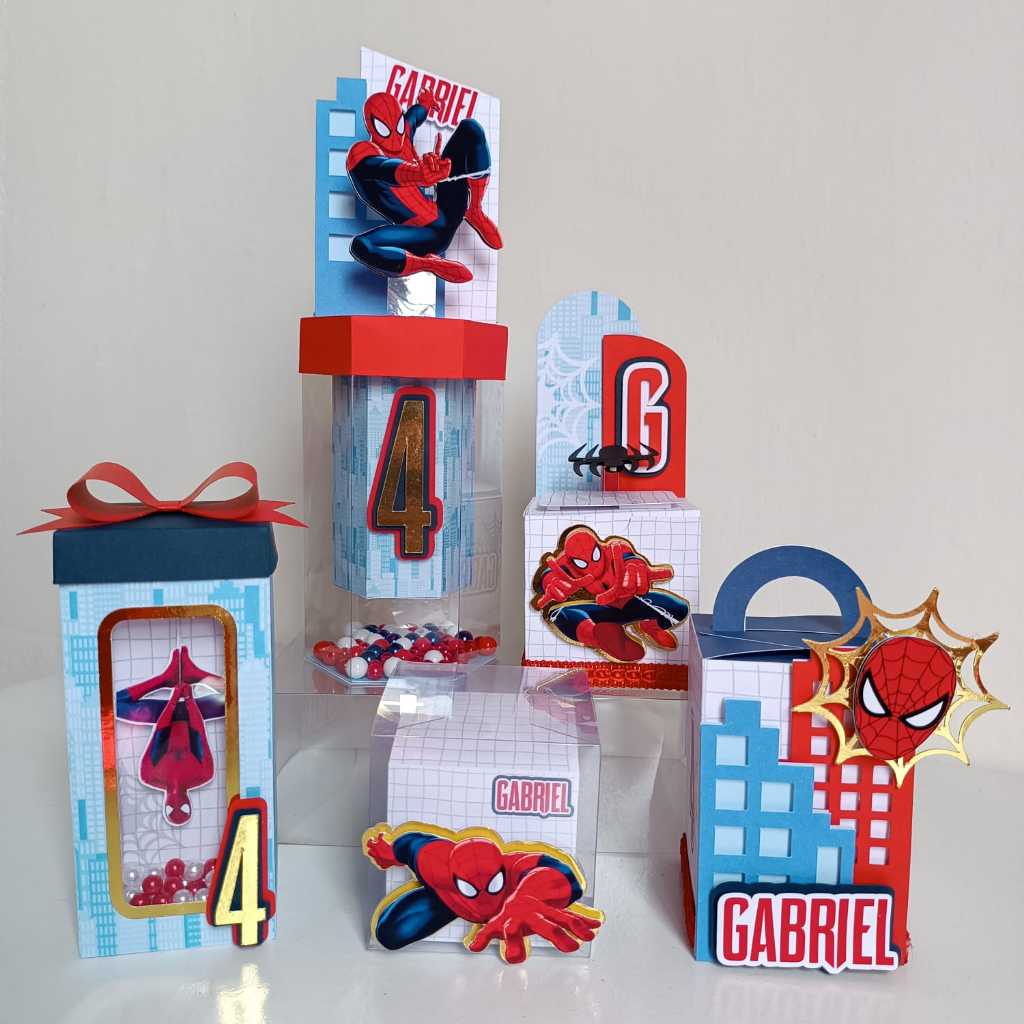 Kit Personalizado Tema Homem Aranha Luxo | Lembrancinhas de Luxo Homem Aranha | Lembrancinhas para festas e aniversários