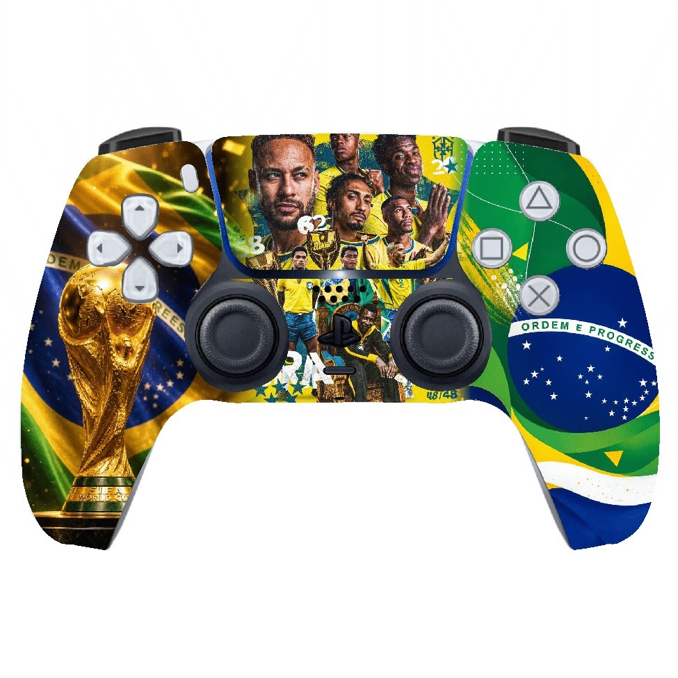 Skin Premium Adesiva Controle Playstation 5 Ps5 Times Futebol