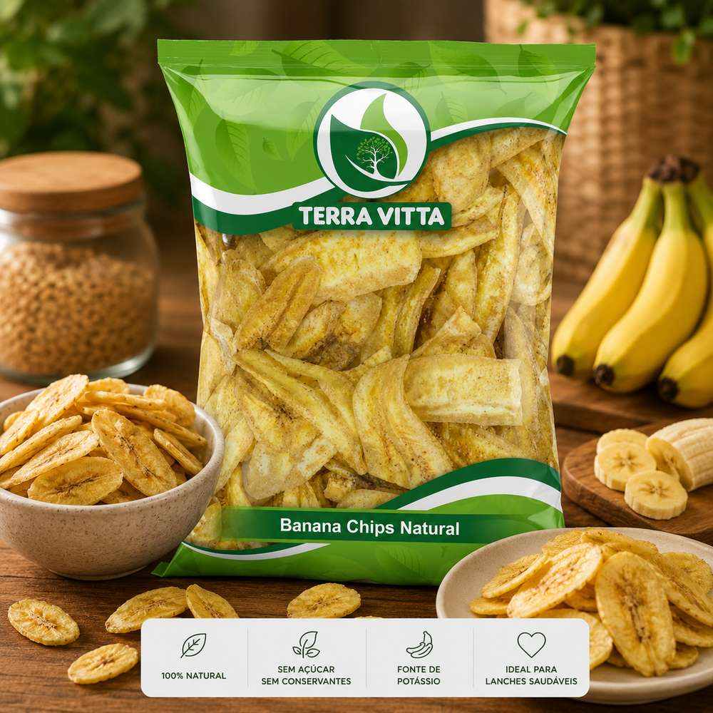 Banana Chips Natural S/Sal 500g · foto 2
