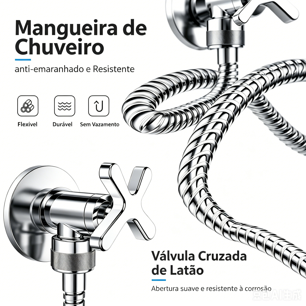 Ducha Higiênica Metal Preto Fosco Completa Registro 1/4 Volta Mangueira 2 Metros Alta Resistência Banheiro — imagem 2 de 2