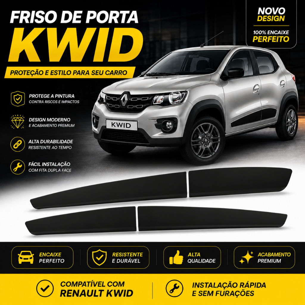 FRISO DE PORTA SLIM KWID TODOS OS ANOS E MODELOS