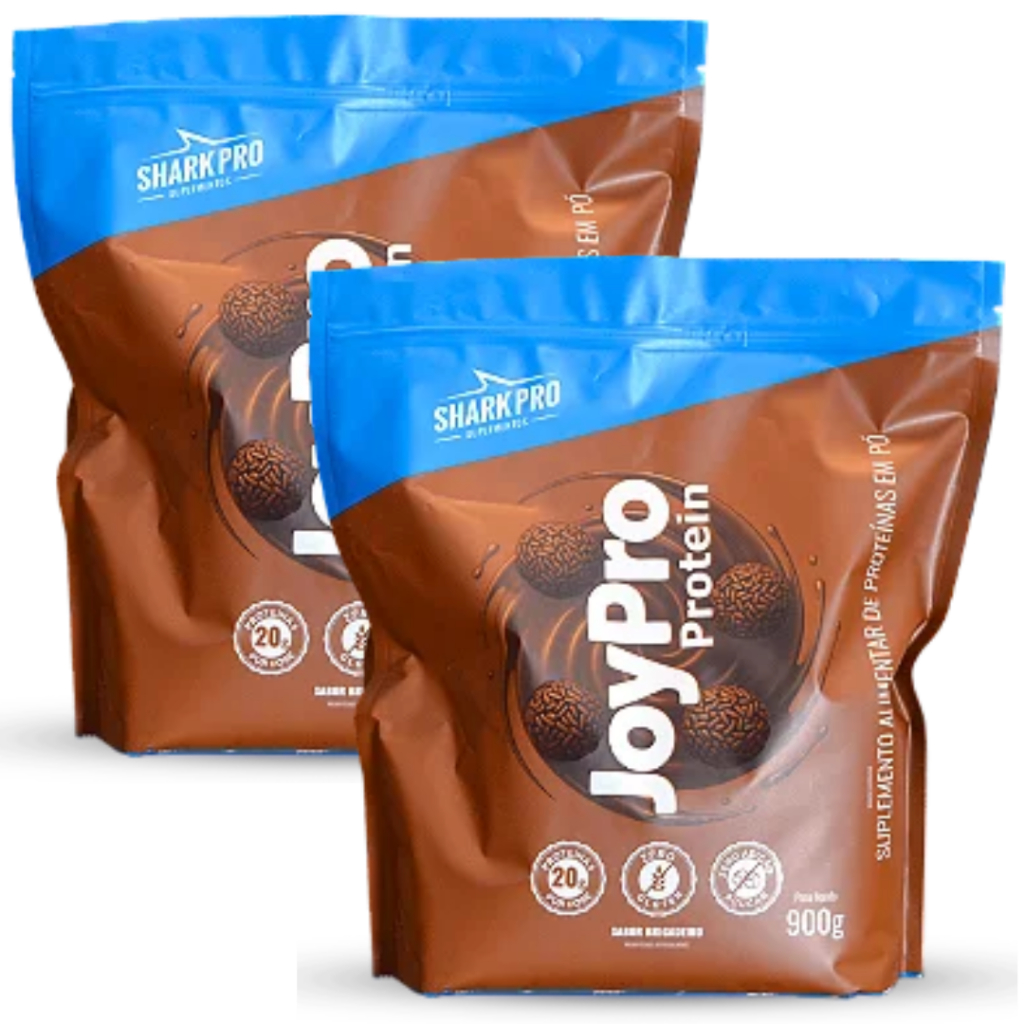 Kit 2x Whey Protein JoyPro Refil 900g Brigadeiro - Shark Pro