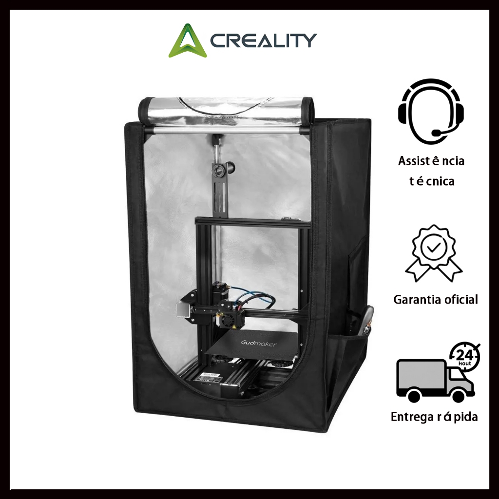 Gabinete/Enclausuramento para Impressora 3D Ender 3 - Estufa Protetora à Prova de Fogo 720x600x480mm