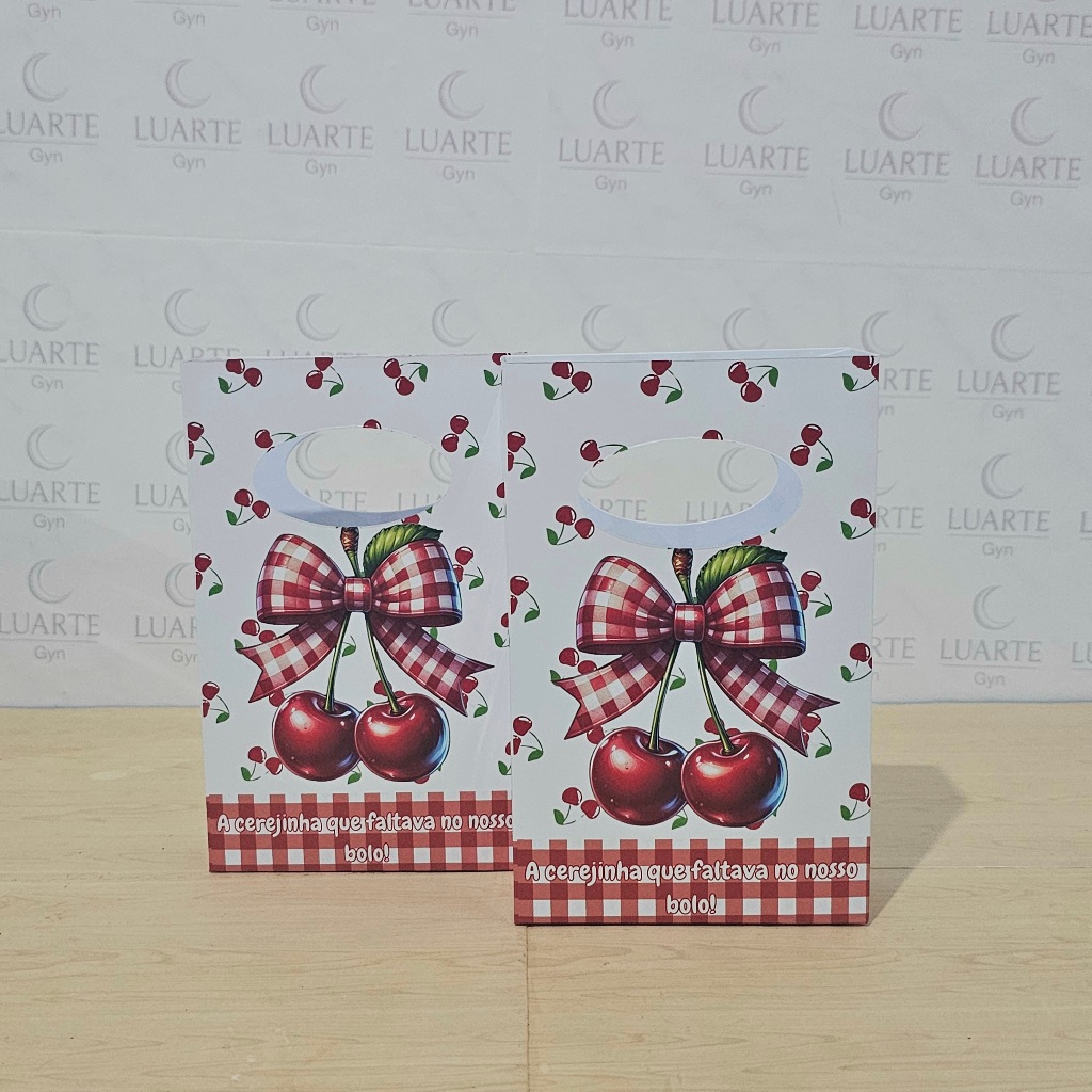 Sacolinhas Personalizada Boca de Palhaço PEQUENA Cerejinha Lembrancinha Festa Infantil Decoração