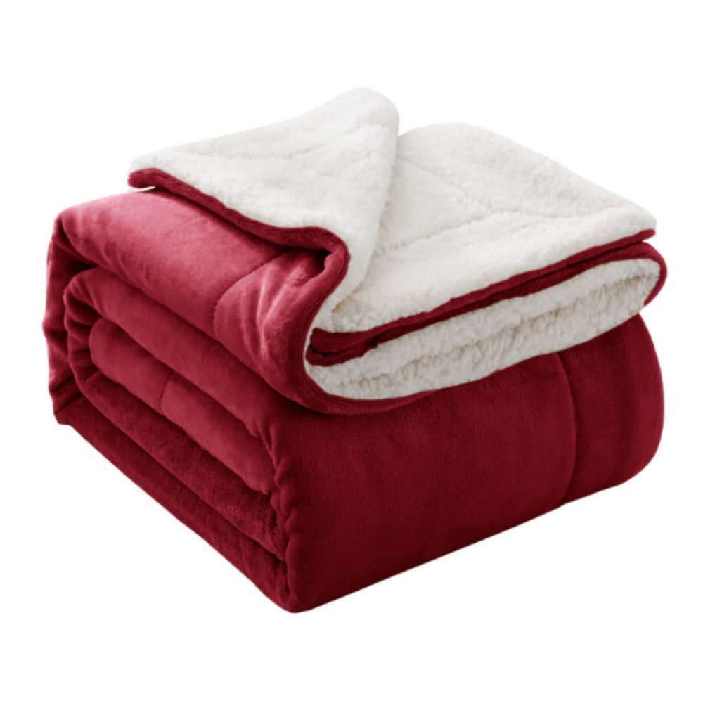 Coberdrom premium Carneiro e Manta Microfibra Dupla Face Sherpa Grosso Solteiro Queen King