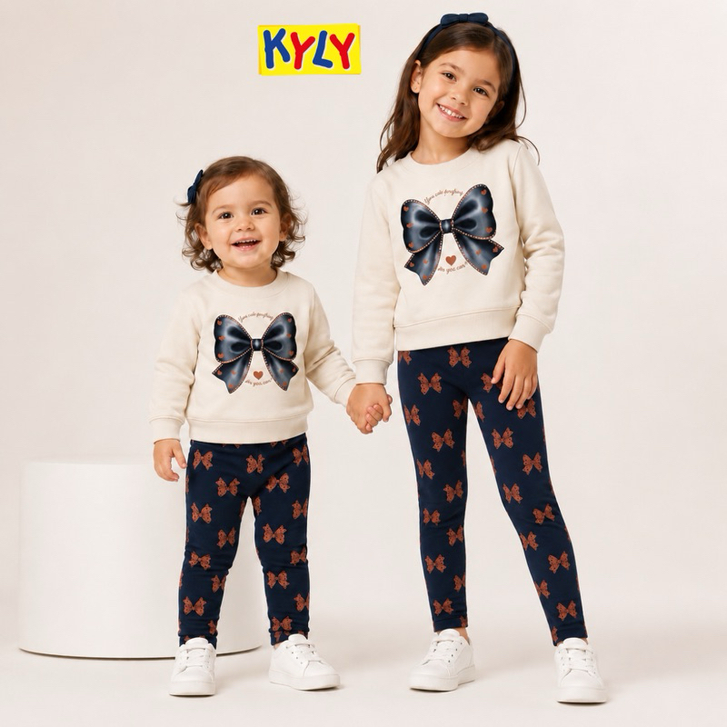🌸 Conjunto de Frio Infantil Feminino Menina Kyly–Casaco em Moletom Peluciado e Legging em Cotton(SEM FELPA)Inverno 2026.